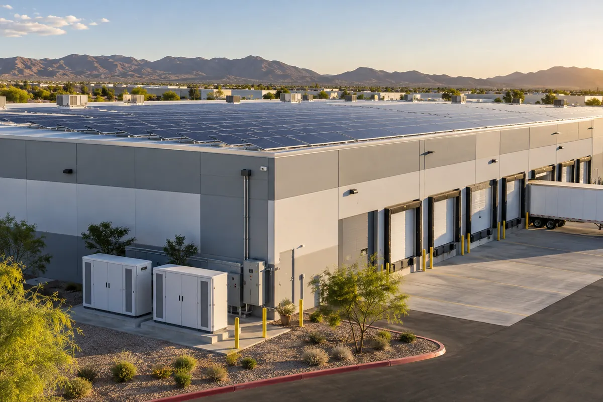 Commercial utility scale battery storage project